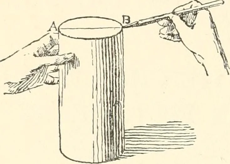 An illustration from Freehand perspective and sketching; principles and methods of expression in the pictorial representation of common objects, interiors, buildings and landscapes, 1916, leaf 83