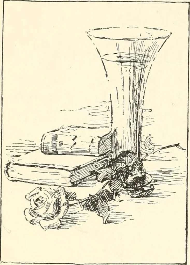An illustration from Freehand perspective and sketching; principles and methods of expression in the pictorial representation of common objects, interiors, buildings and landscapes, 1916, leaf 87