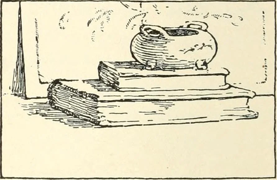 An illustration from Freehand perspective and sketching; principles and methods of expression in the pictorial representation of common objects, interiors, buildings and landscapes, 1916, leaf 87
