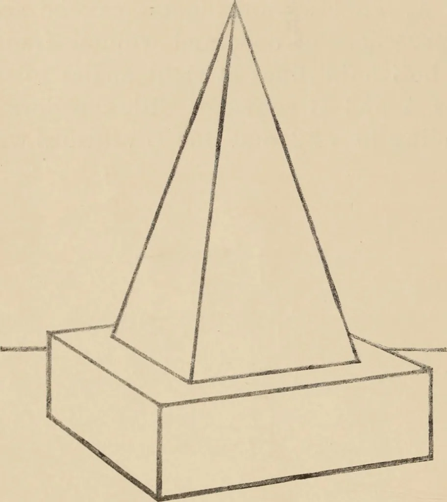 An illustration from Freehand perspective and sketching; principles and methods of expression in the pictorial representation of common objects, interiors, buildings and landscapes, 1910, leaf 105