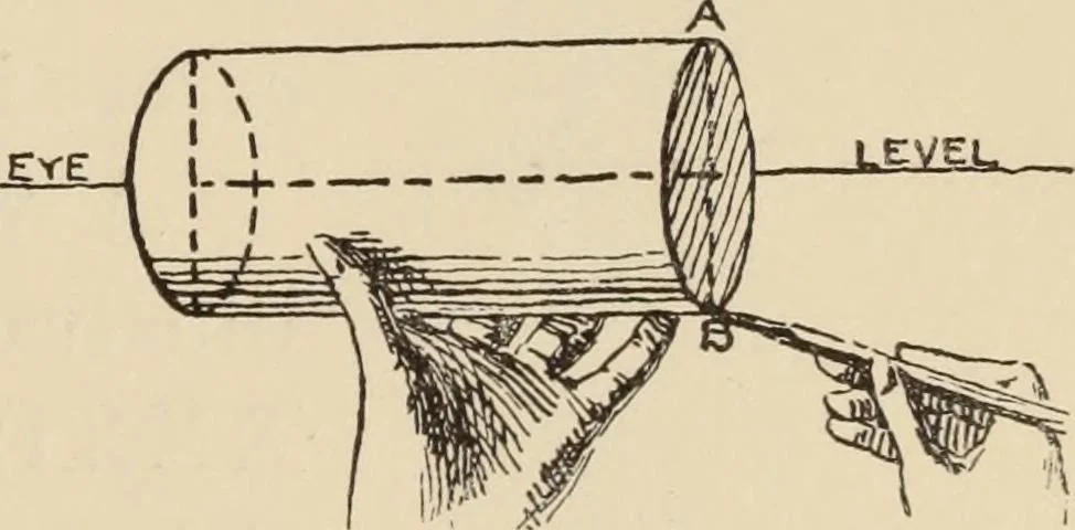 An illustration from Freehand perspective and sketching; principles and methods of expression in the pictorial representation of common objects, interiors, buildings and landscapes, 1910, leaf 110