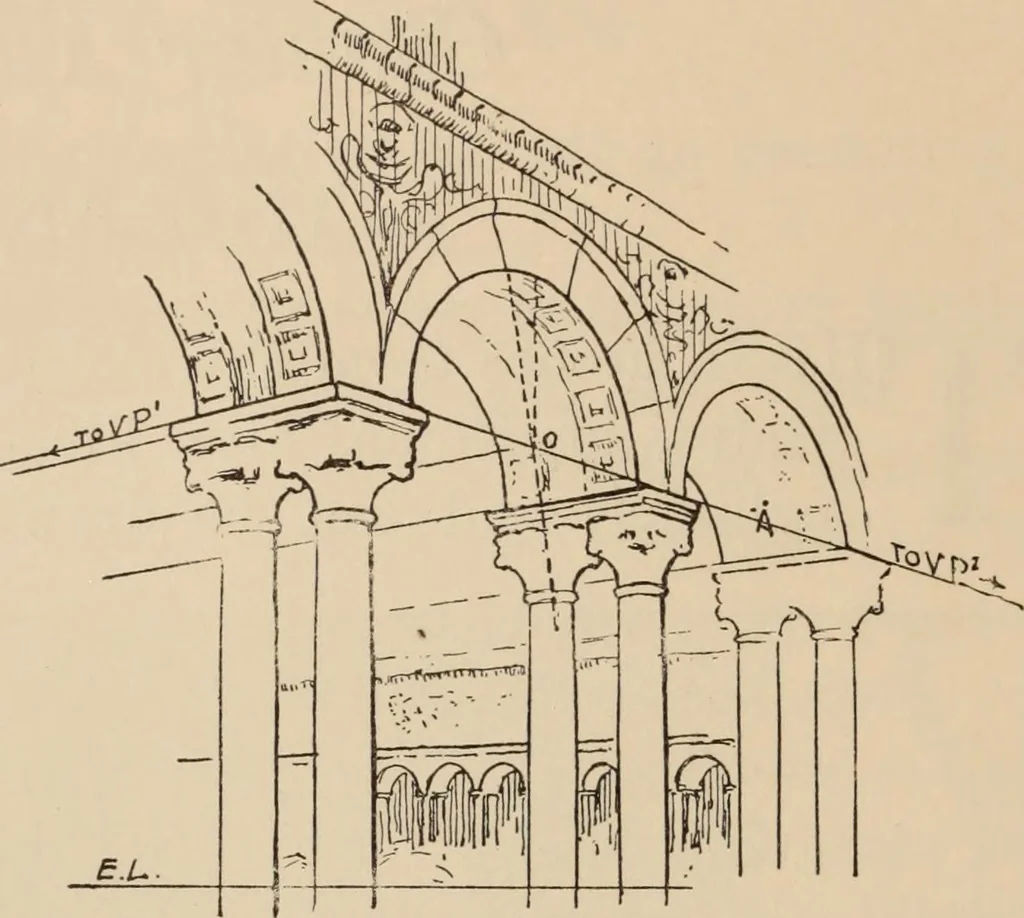 An illustration from Freehand perspective and sketching; principles and methods of expression in the pictorial representation of common objects, interiors, buildings and landscapes, 1910, leaf 121