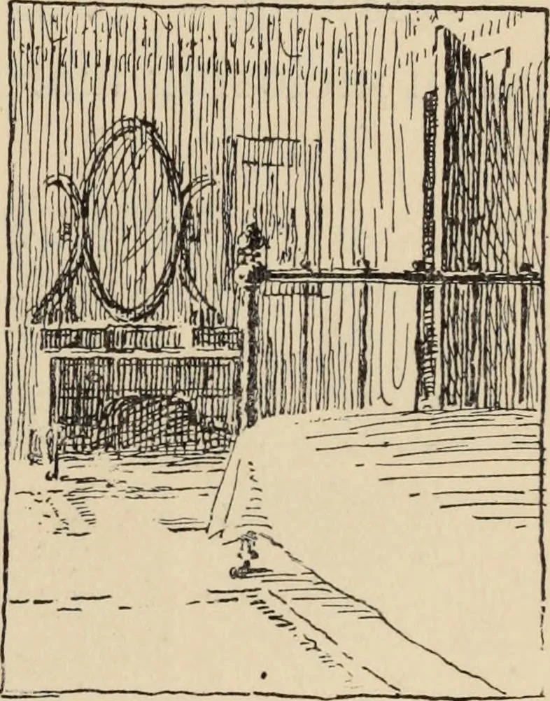 An illustration from Freehand perspective and sketching; principles and methods of expression in the pictorial representation of common objects, interiors, buildings and landscapes, 1910, leaf 132