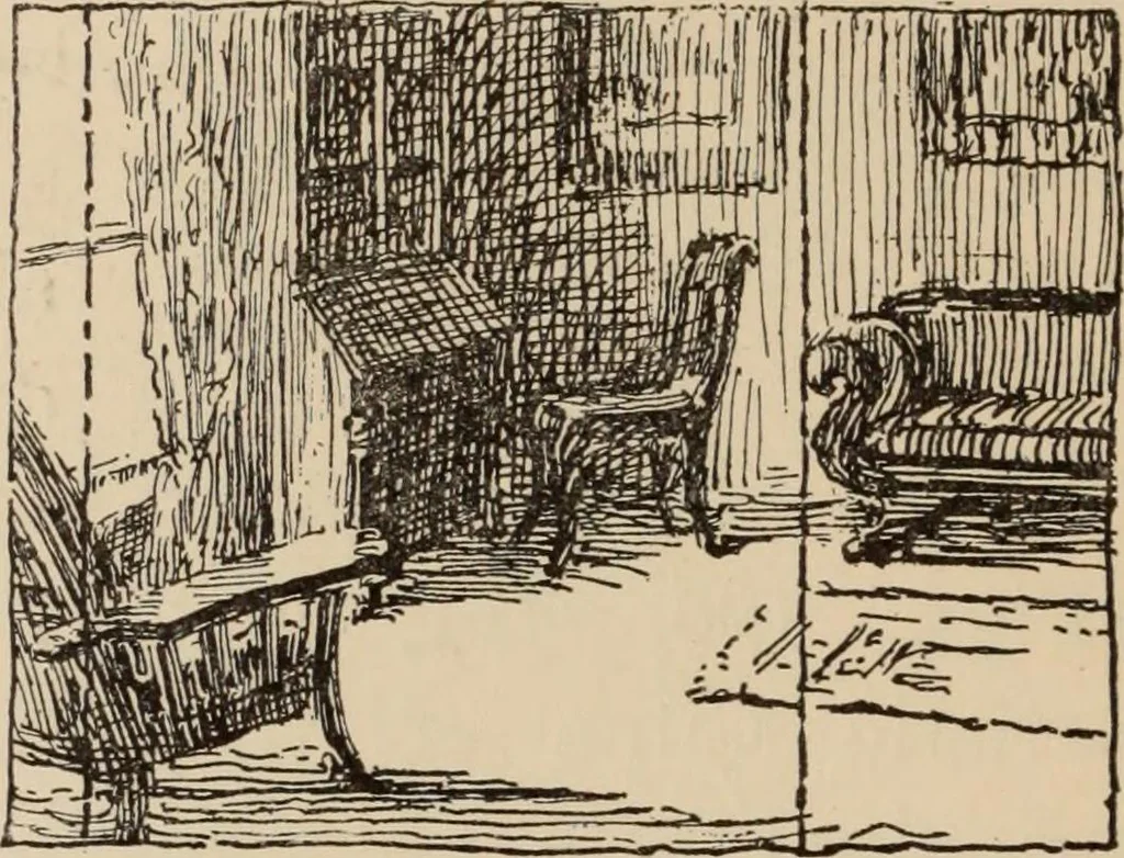 An illustration from Freehand perspective and sketching; principles and methods of expression in the pictorial representation of common objects, interiors, buildings and landscapes, 1910, leaf 133