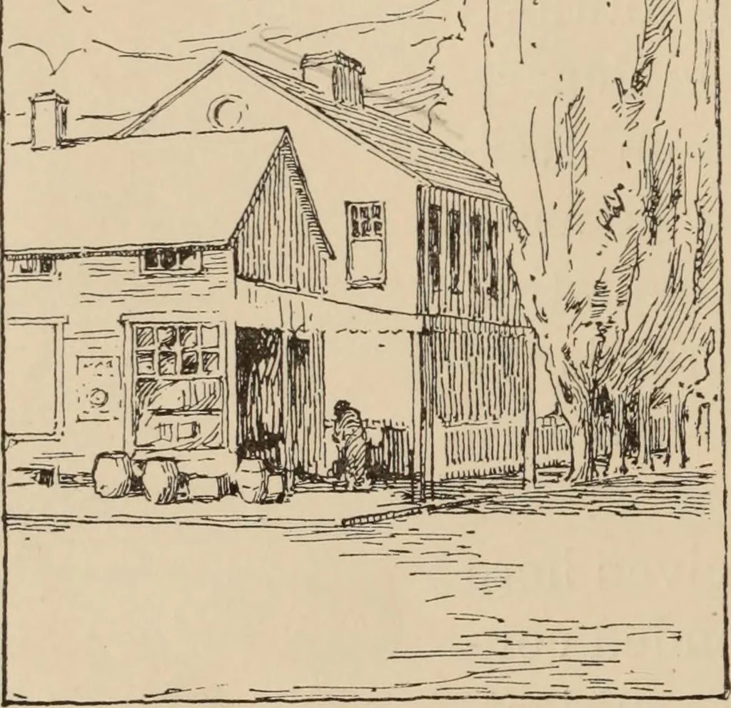 An illustration from Freehand perspective and sketching; principles and methods of expression in the pictorial representation of common objects, interiors, buildings and landscapes, 1910, leaf 153