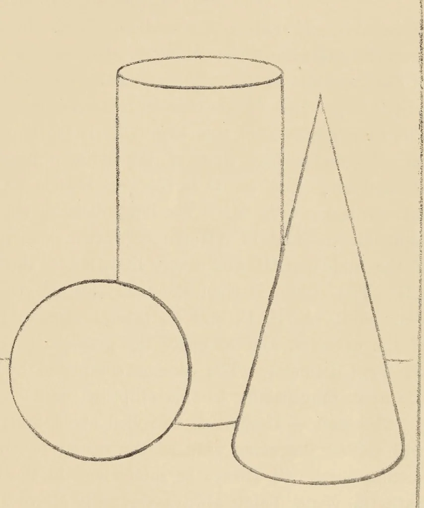 An illustration from Freehand perspective and sketching; principles and methods of expression in the pictorial representation of common objects, interiors, buildings and landscapes, 1910, leaf 178