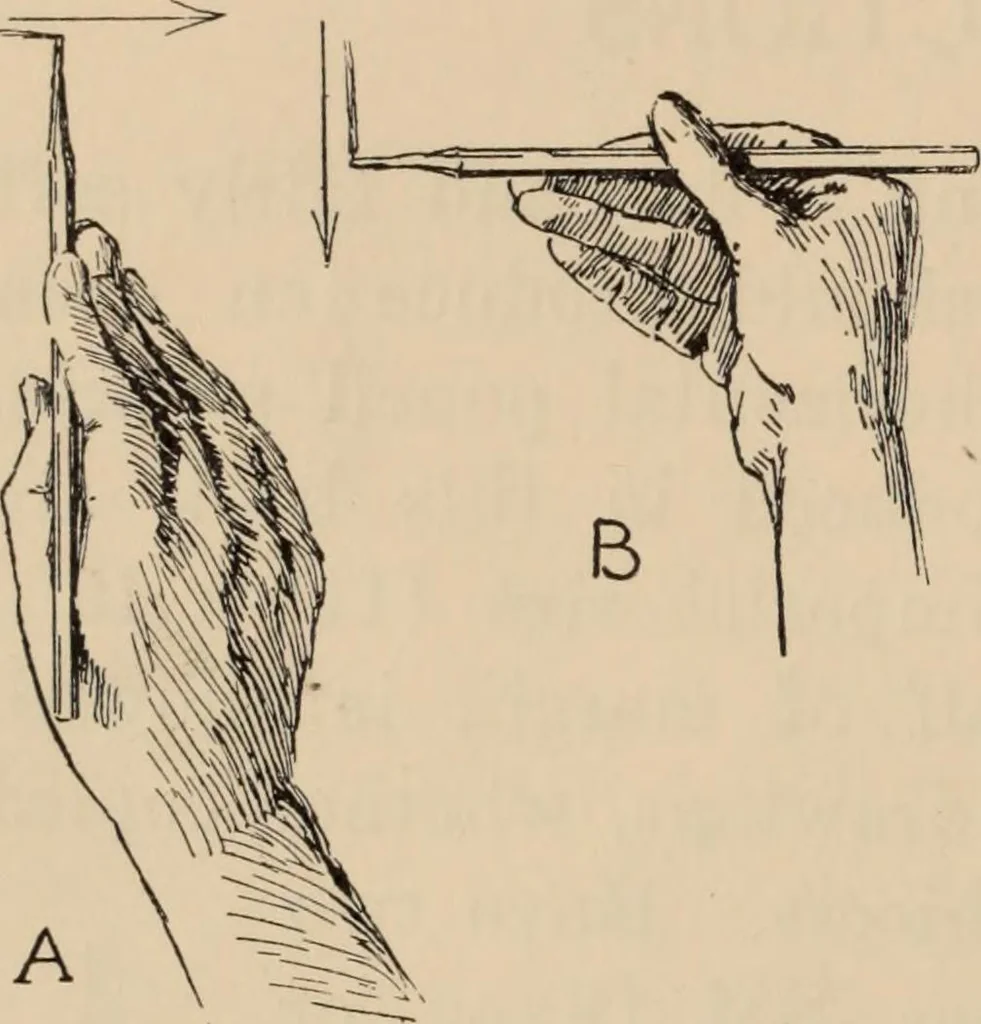 An illustration from Freehand perspective and sketching; principles and methods of expression in the pictorial representation of common objects, interiors, buildings and landscapes, 1910, leaf 19