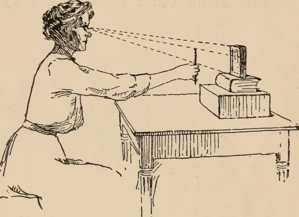 An illustration from Freehand perspective and sketching; principles and methods of expression in the pictorial representation of common objects, interiors, buildings and landscapes, 1910, leaf 21