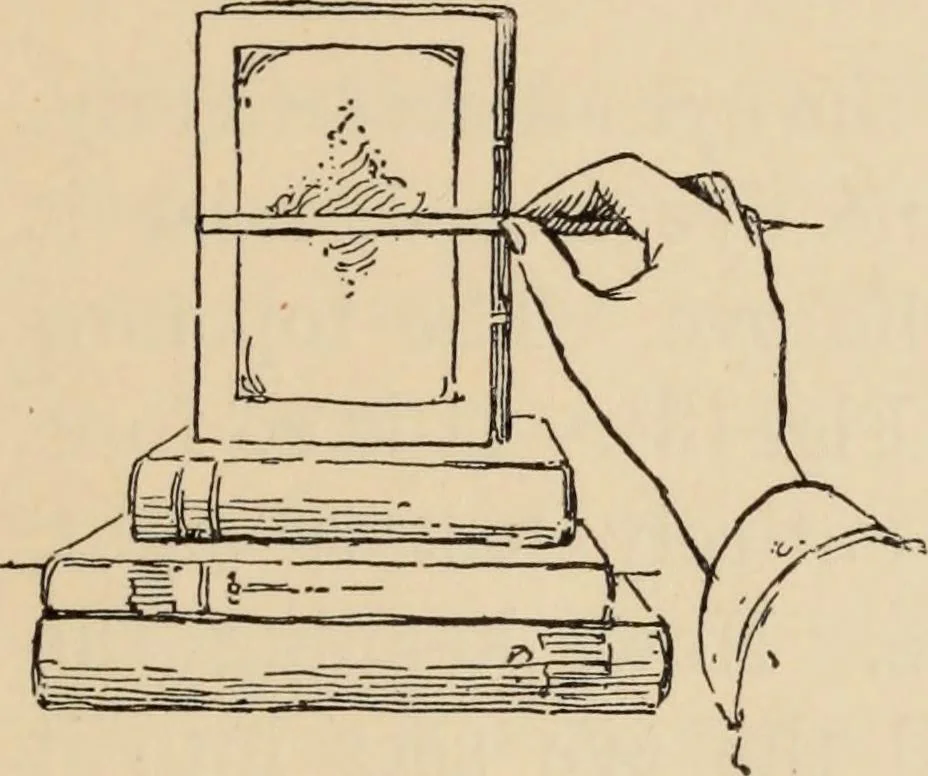 An illustration from Freehand perspective and sketching; principles and methods of expression in the pictorial representation of common objects, interiors, buildings and landscapes, 1910, leaf 24
