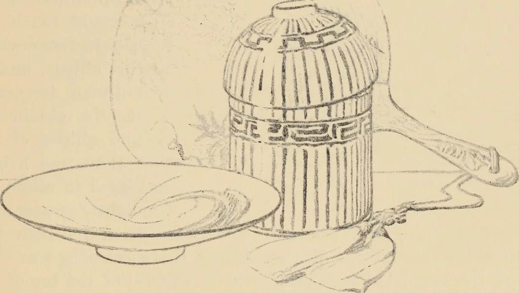 An illustration from Freehand perspective and sketching; principles and methods of expression in the pictorial representation of common objects, interiors, buildings and landscapes, 1910, leaf 48