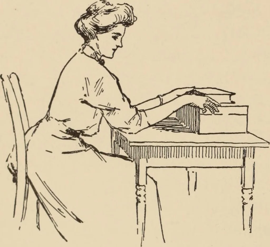 An illustration from Freehand perspective and sketching; principles and methods of expression in the pictorial representation of common objects, interiors, buildings and landscapes, 1910, leaf 53