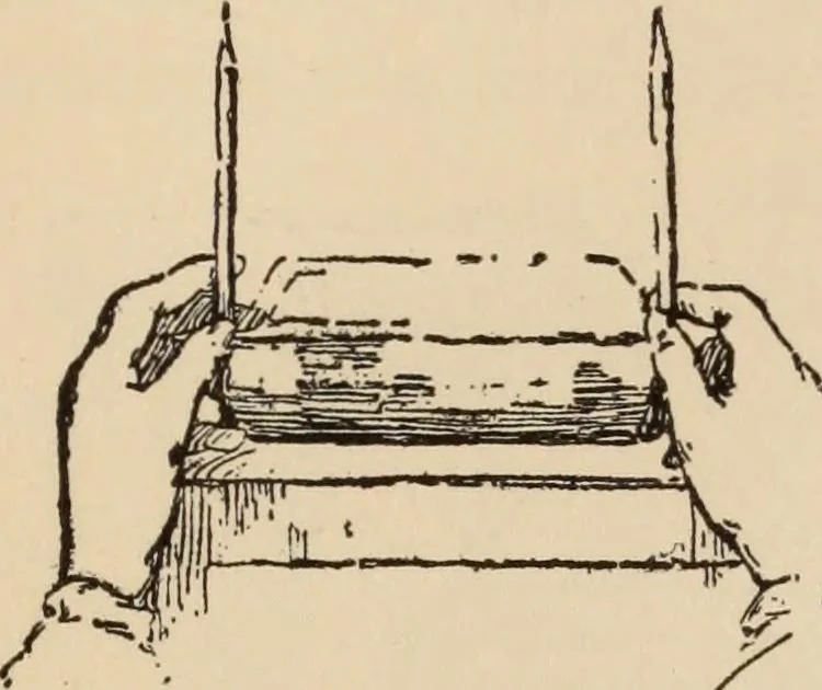 An illustration from Freehand perspective and sketching; principles and methods of expression in the pictorial representation of common objects, interiors, buildings and landscapes, 1910, leaf 54