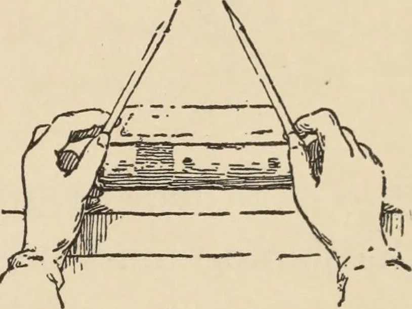 An illustration from Freehand perspective and sketching; principles and methods of expression in the pictorial representation of common objects, interiors, buildings and landscapes, 1910, leaf 54