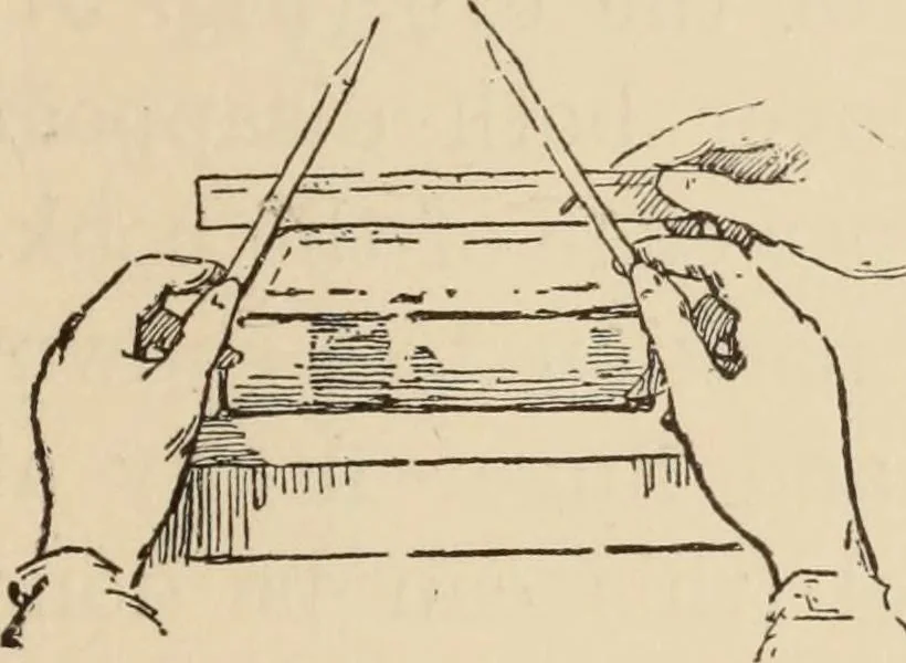 An illustration from Freehand perspective and sketching; principles and methods of expression in the pictorial representation of common objects, interiors, buildings and landscapes, 1910, leaf 54