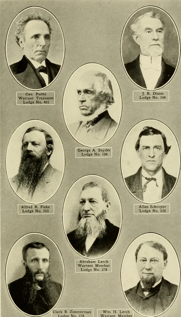 An illustration from Freemasonry in Northumberland, 1911, leaf 338