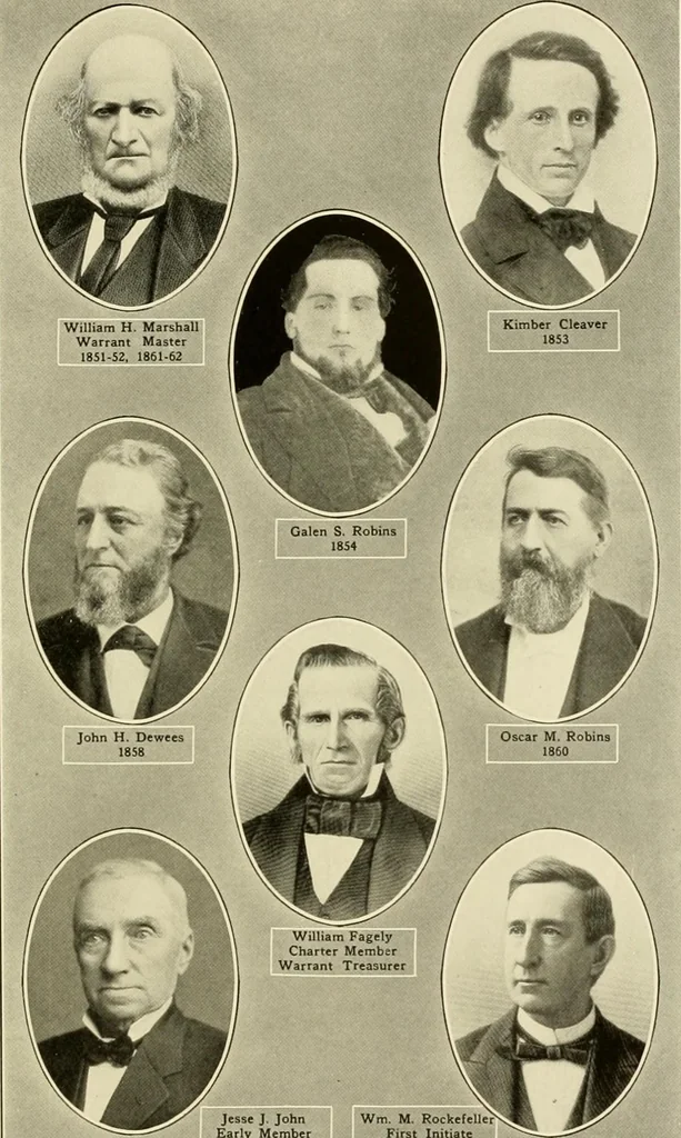 An illustration from Freemasonry in Northumberland, 1911, leaf 402