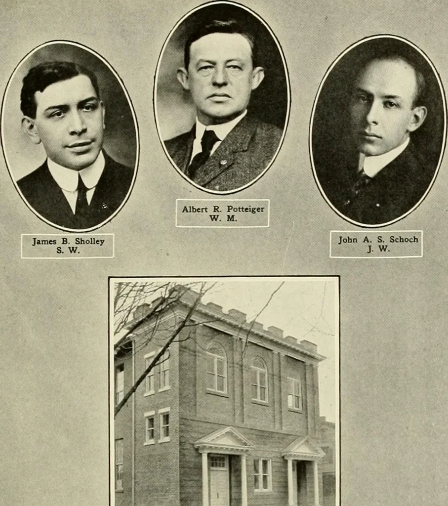 An illustration from Freemasonry in Northumberland, 1911, leaf 196
