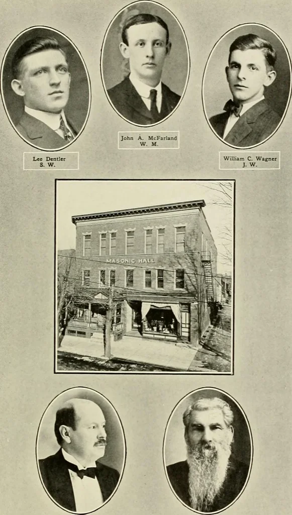 An illustration from Freemasonry in Northumberland, 1911, leaf 438