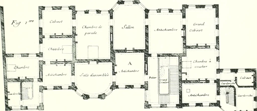 An illustration from A history of French architecture from the death of Mazarin till the death of Louis XV, 1661-1774, 1921, leaf 155