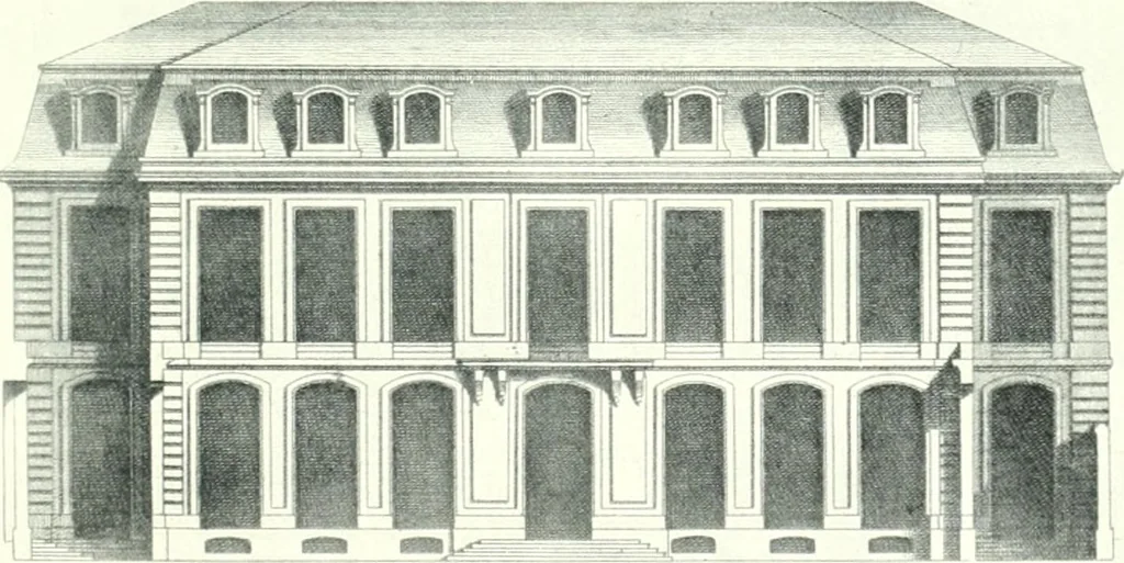 An illustration from A history of French architecture from the death of Mazarin till the death of Louis XV, 1661-1774, 1921, leaf 185
