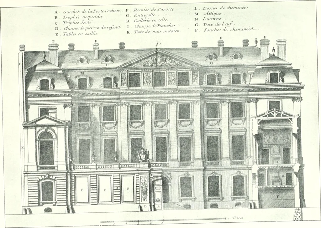 An illustration from A history of French architecture from the death of Mazarin till the death of Louis XV, 1661-1774, 1921, leaf 55