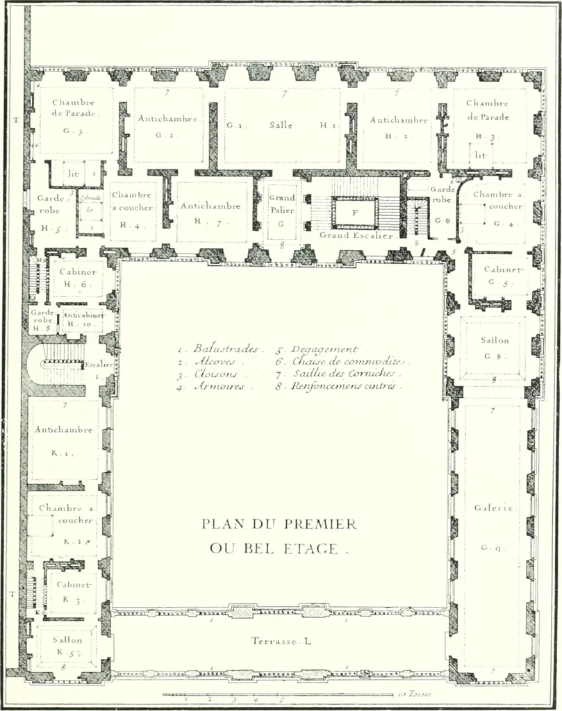 An illustration from A history of French architecture from the death of Mazarin till the death of Louis XV, 1661-1774, 1921, leaf 57