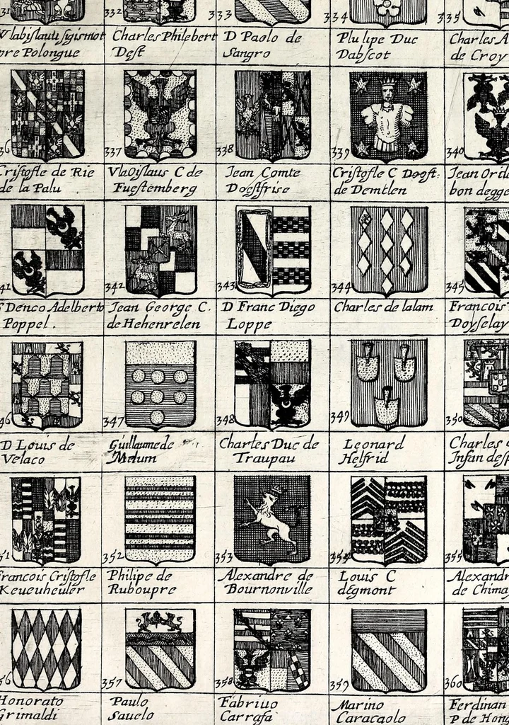 An illustration from [French armorial of the mid 17th century], 1638, leaf 11