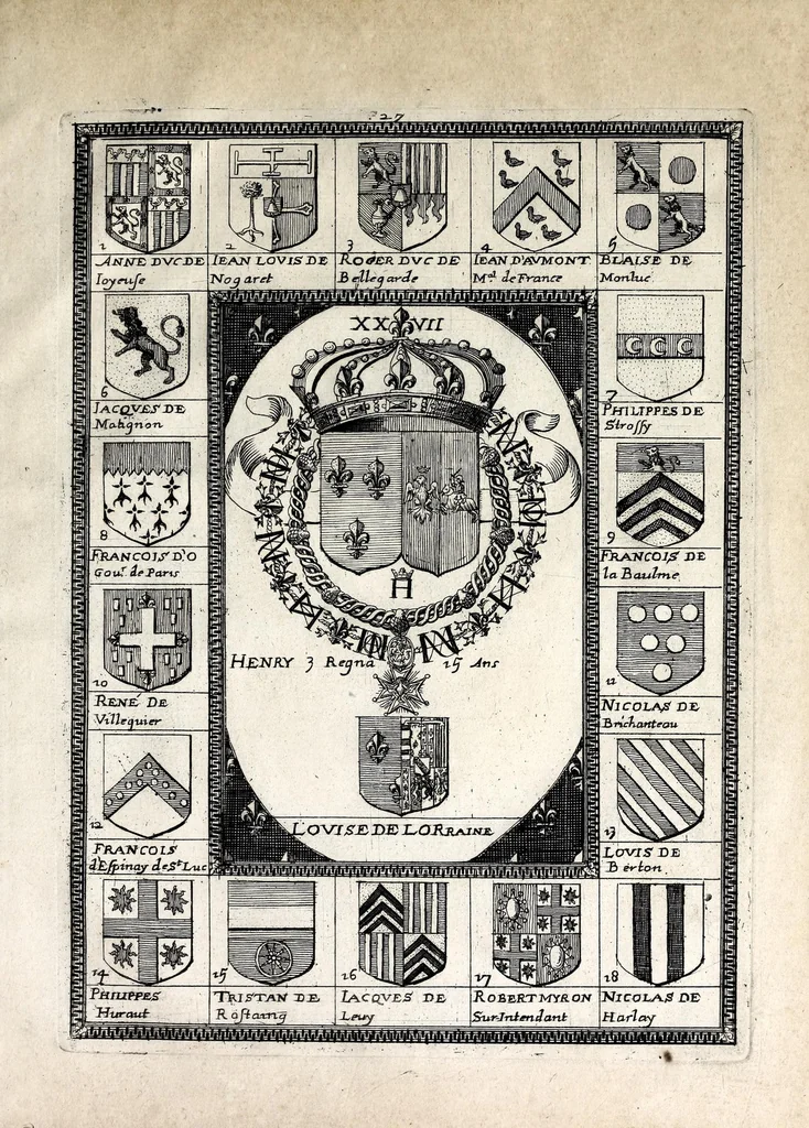 An illustration from [French armorial of the mid 17th century], 1638, leaf 117