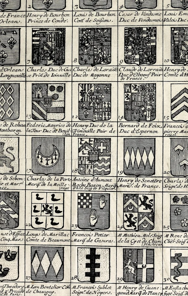 An illustration from [French armorial of the mid 17th century], 1638, leaf 125