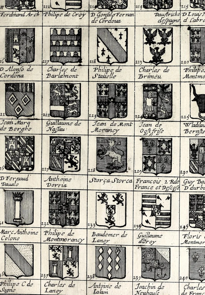 An illustration from [French armorial of the mid 17th century], 1638, leaf 21