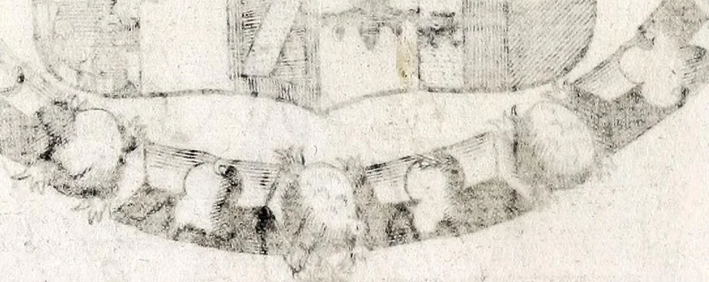 An illustration from [French armorial of the mid 17th century], 1638, leaf 32