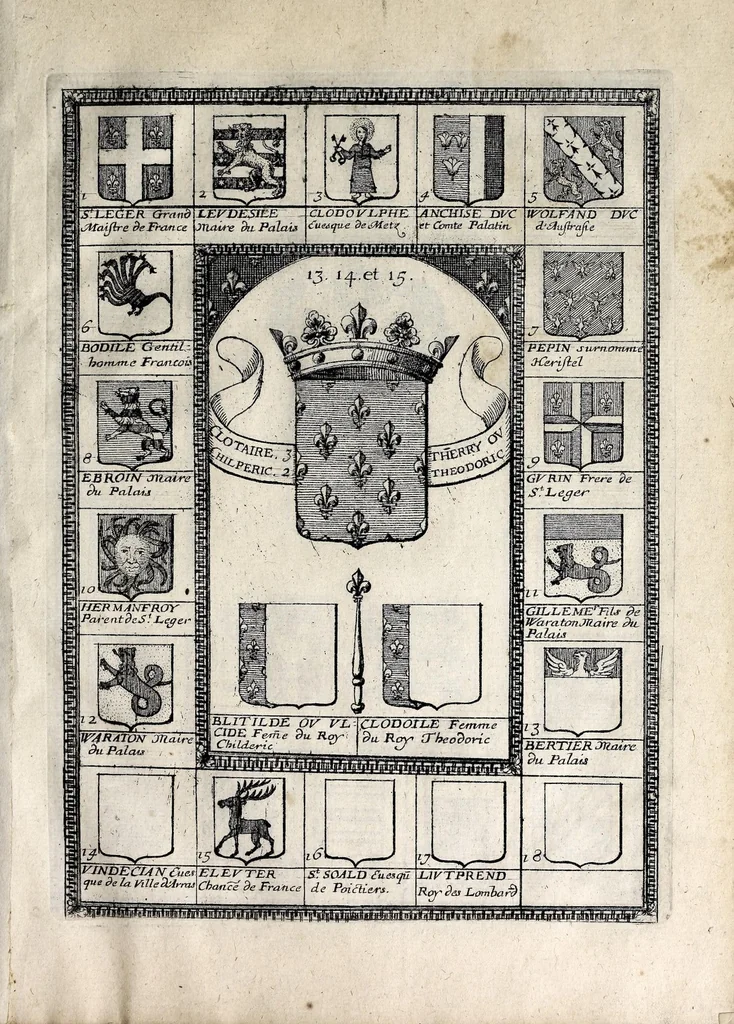 An illustration from [French armorial of the mid 17th century], 1638, leaf 53