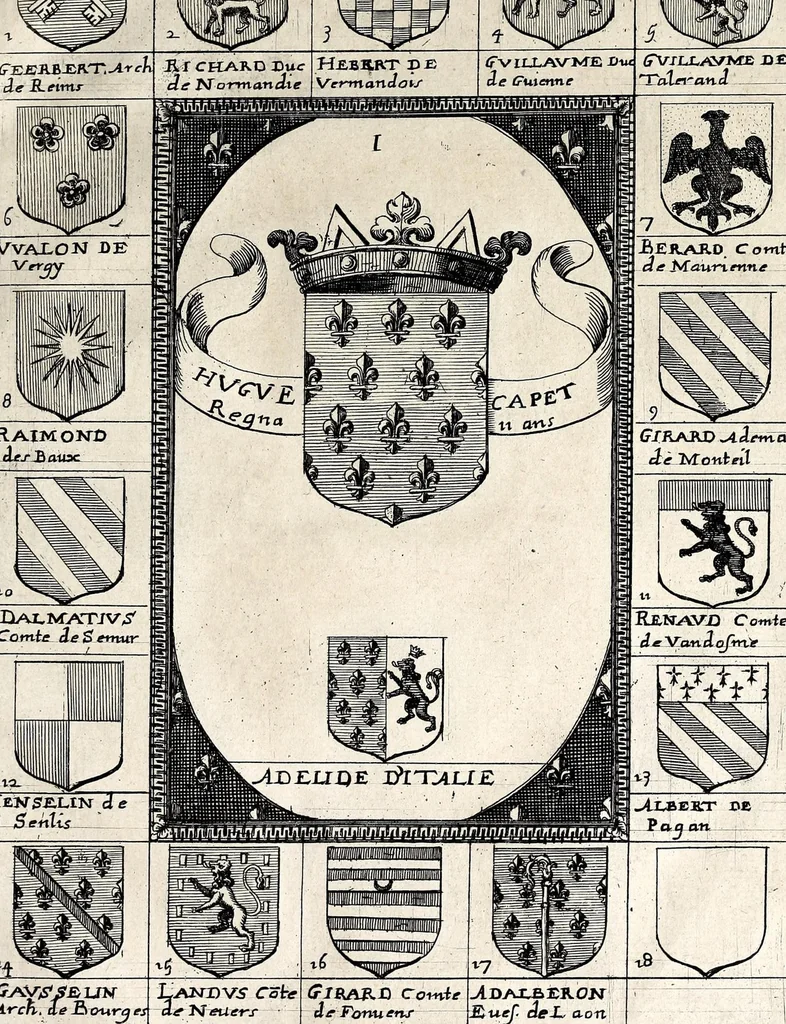 An illustration from [French armorial of the mid 17th century], 1638, leaf 65