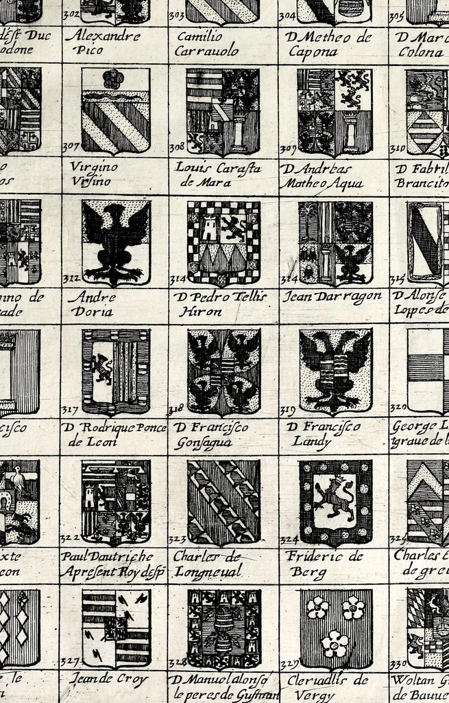 An illustration from [French armorial of the mid 17th century], 1638, leaf 9