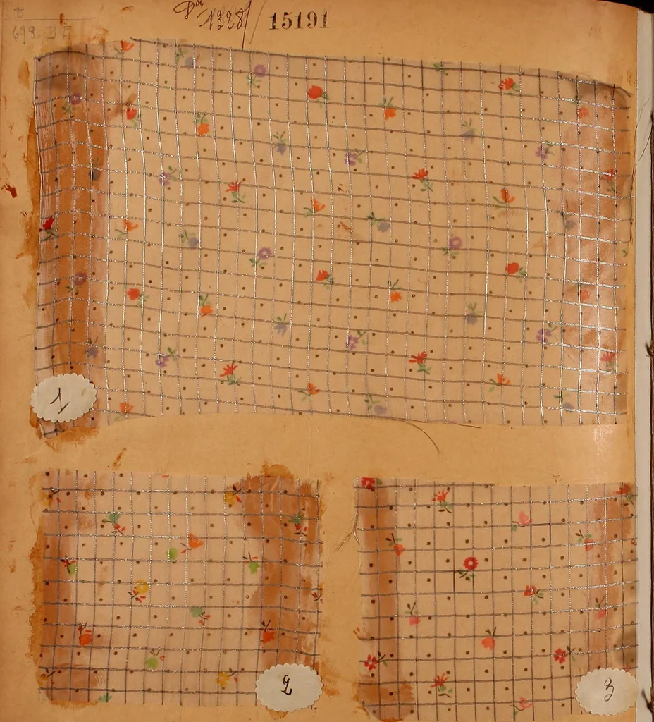 An illustration from [French fabric sample book, 1900, leaf 185