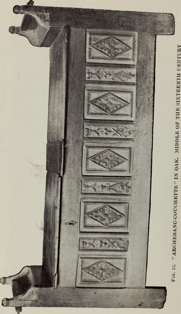 An illustration from French furniture in the middle ages and under Louis XIII, 1900, leaf 190