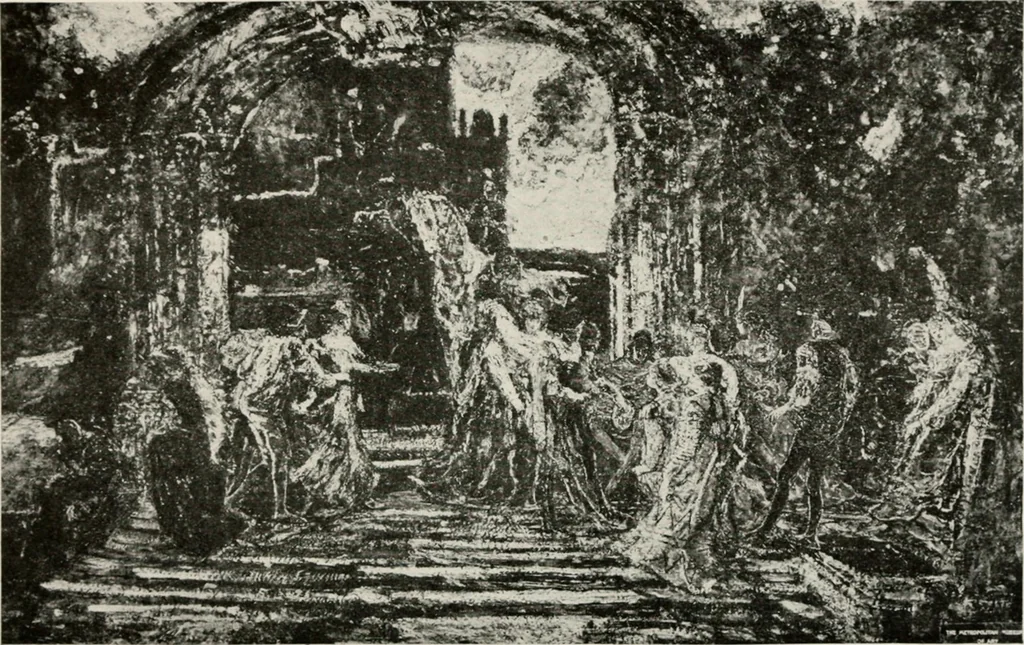 An illustration from French pictures and their painters, 1922, leaf 350