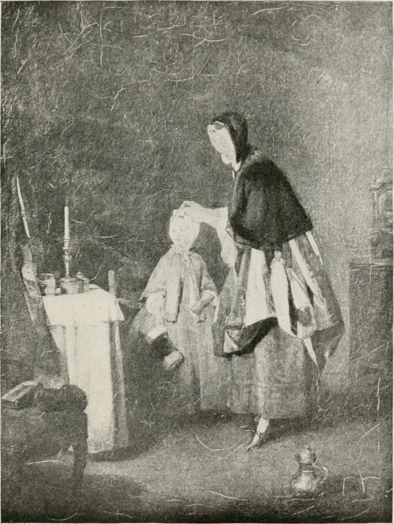 An illustration from French pictures and their painters, 1922, leaf 77