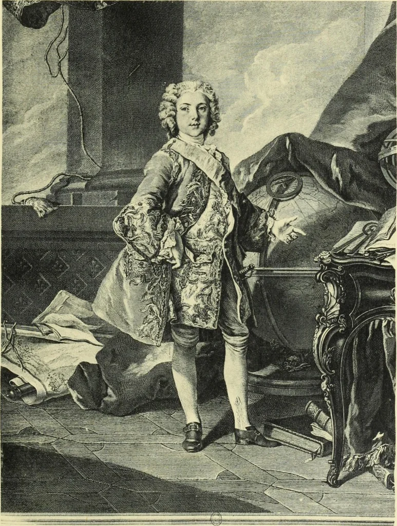 An illustration from French portrait engraving of the XVIIth and XVIIIth centuries, 1910, leaf 201