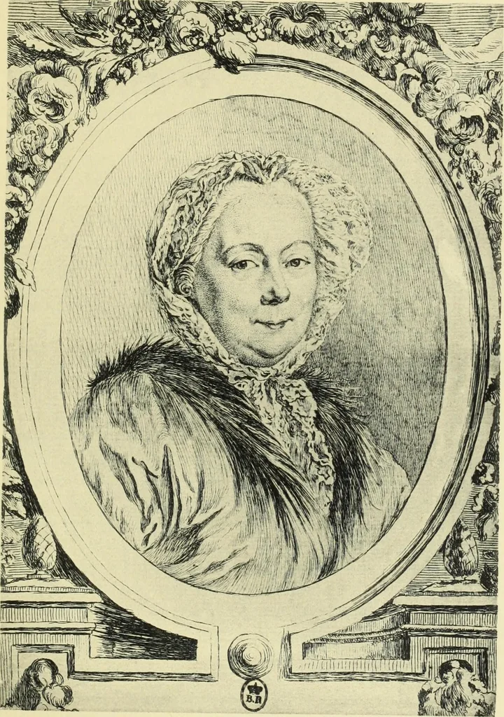 An illustration from French portrait engraving of the XVIIth and XVIIIth centuries, 1910, leaf 317