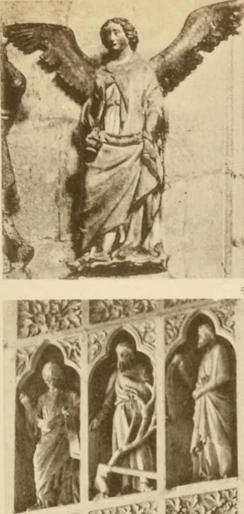 An illustration from French sculpture of the thirteenth century: seventy-eight examples of masterpieces of medieval art illustrating the works at Reims and showing their place in the history of sculpture, 1915, leaf 104