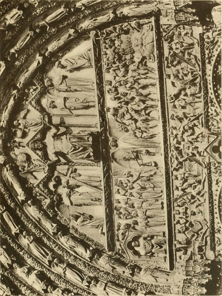 An illustration from French sculpture of the thirteenth century: seventy-eight examples of masterpieces of medieval art illustrating the works at Reims and showing their place in the history of sculpture, 1915, leaf 112