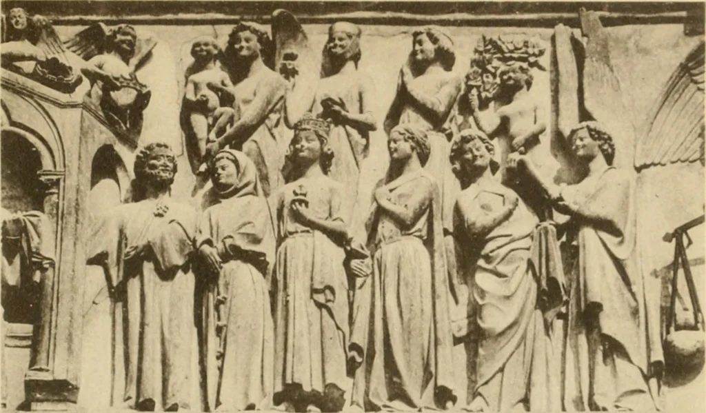 An illustration from French sculpture of the thirteenth century: seventy-eight examples of masterpieces of medieval art illustrating the works at Reims and showing their place in the history of sculpture, 1915, leaf 114