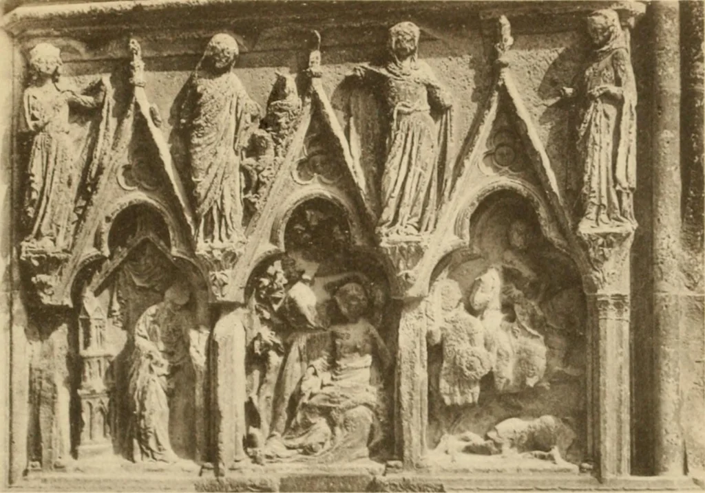 An illustration from French sculpture of the thirteenth century: seventy-eight examples of masterpieces of medieval art illustrating the works at Reims and showing their place in the history of sculpture, 1915, leaf 116