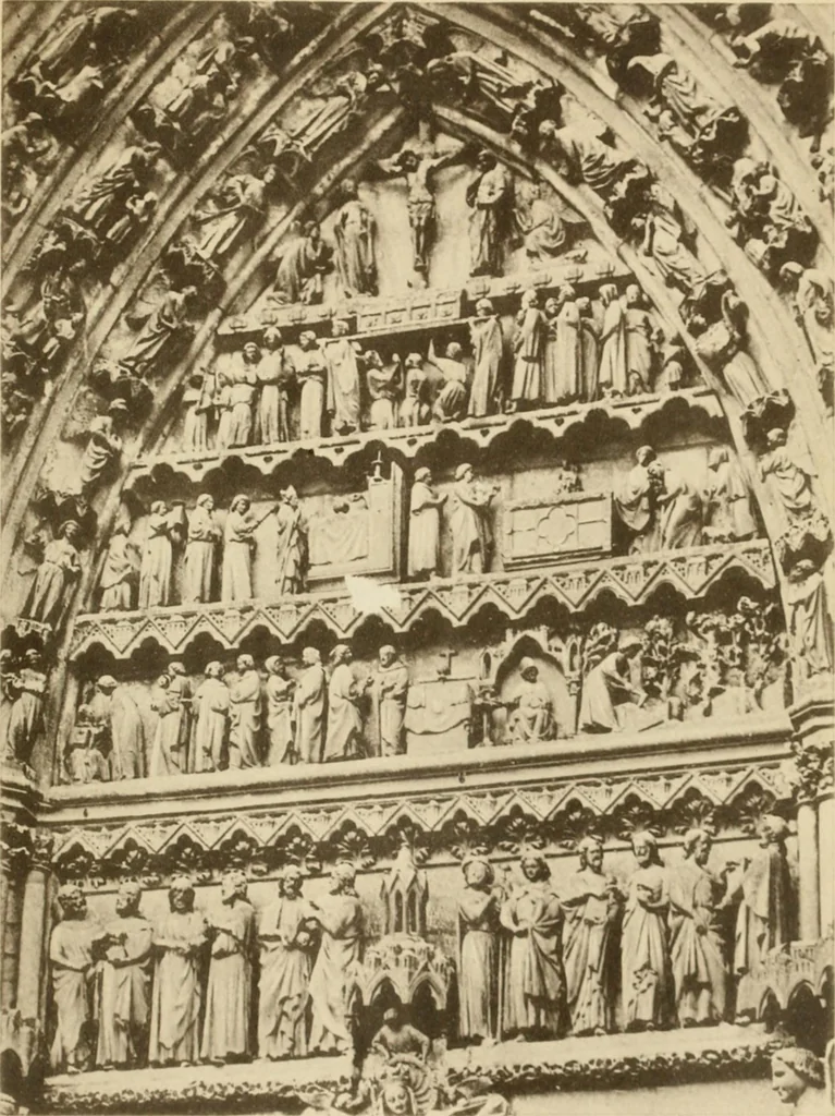 An illustration from French sculpture of the thirteenth century: seventy-eight examples of masterpieces of medieval art illustrating the works at Reims and showing their place in the history of sculpture, 1915, leaf 120