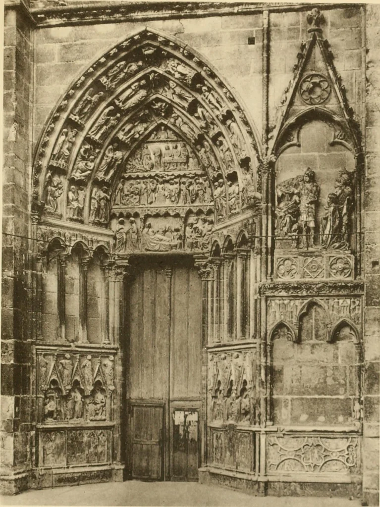 An illustration from French sculpture of the thirteenth century: seventy-eight examples of masterpieces of medieval art illustrating the works at Reims and showing their place in the history of sculpture, 1915, leaf 122
