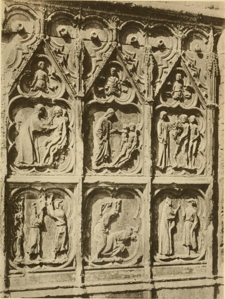 An illustration from French sculpture of the thirteenth century: seventy-eight examples of masterpieces of medieval art illustrating the works at Reims and showing their place in the history of sculpture, 1915, leaf 124