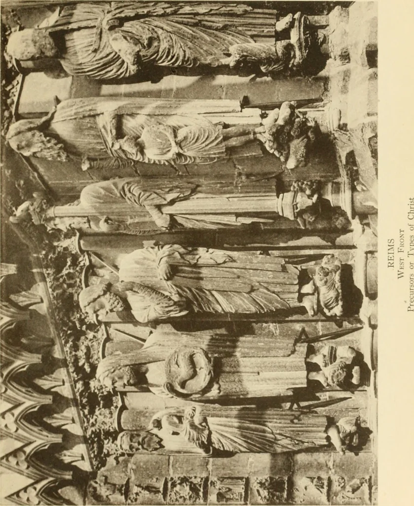 An illustration from French sculpture of the thirteenth century: seventy-eight examples of masterpieces of medieval art illustrating the works at Reims and showing their place in the history of sculpture, 1915, leaf 36