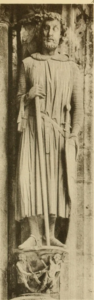An illustration from French sculpture of the thirteenth century: seventy-eight examples of masterpieces of medieval art illustrating the works at Reims and showing their place in the history of sculpture, 1915, leaf 44