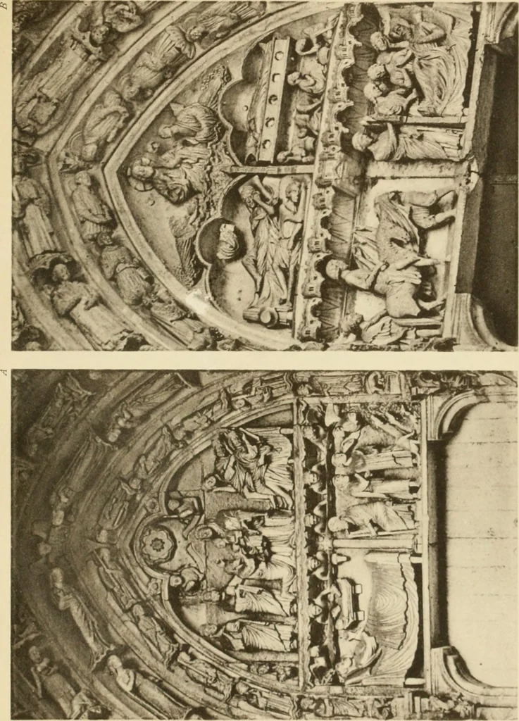 An illustration from French sculpture of the thirteenth century: seventy-eight examples of masterpieces of medieval art illustrating the works at Reims and showing their place in the history of sculpture, 1915, leaf 46